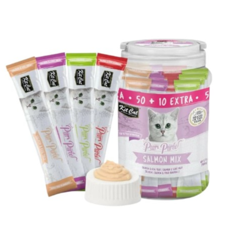 Kit Cat Pur Puree Salmon Mix 60x15g