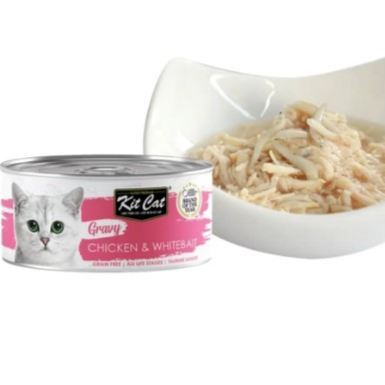 Kit Cat Gravy Canned Food Chicken And Whitebait