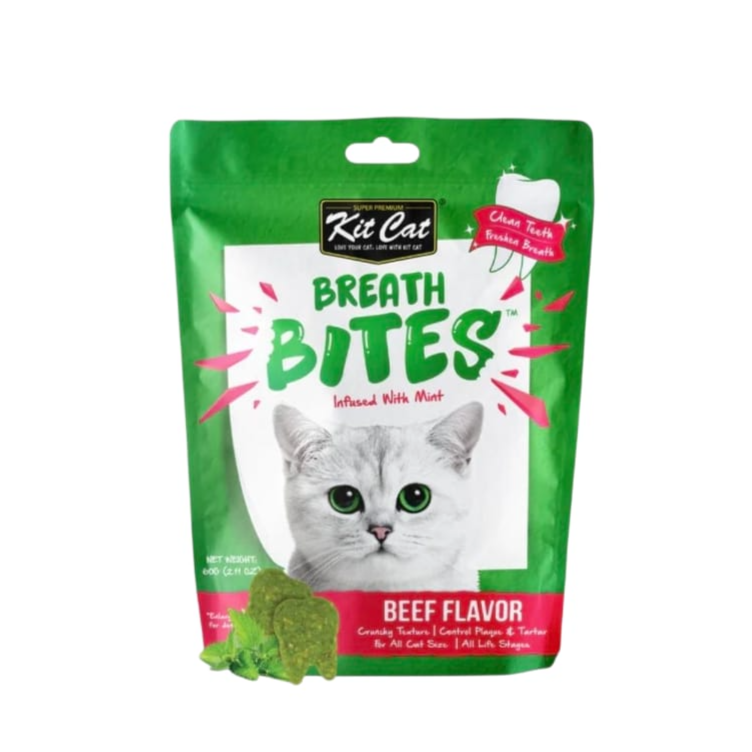 KIT CAT Breath Bites Beef Cat Treats 60g
