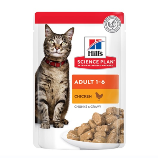 Hills Adult Chicken Gravy Cat Wet Food 85g Pouch