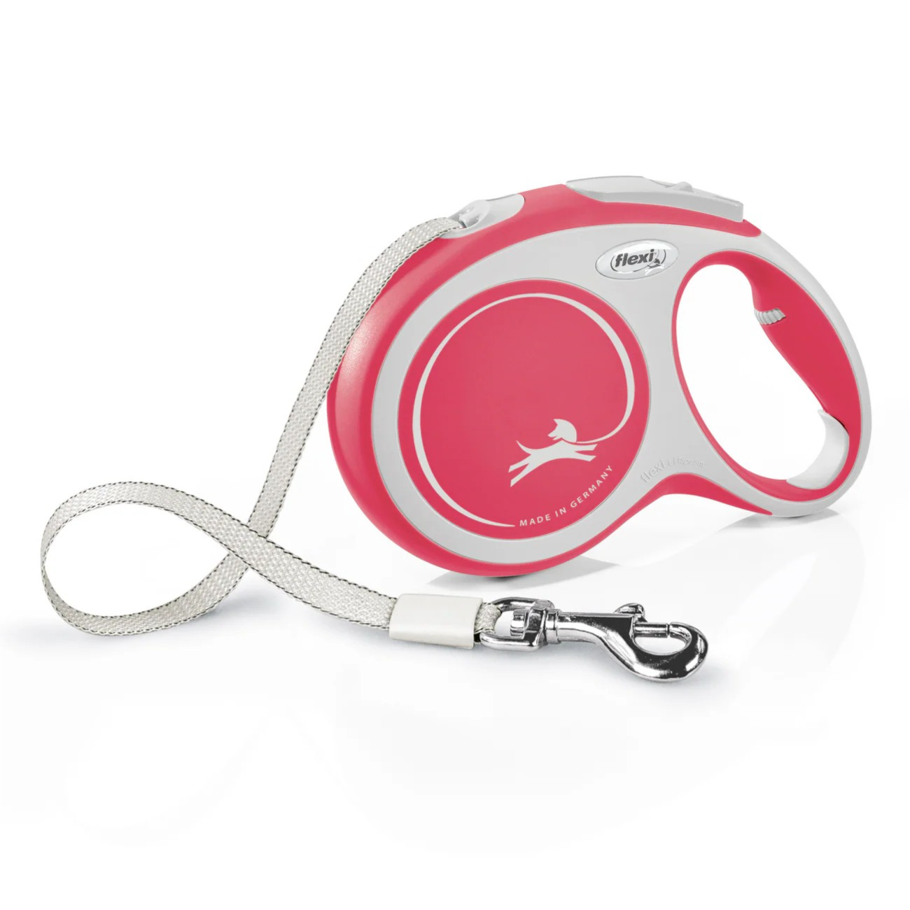Flexi Retractable New Comfort Lead Tape Red, Large, 8m