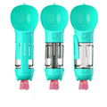 Portable Travel Bottle for Cats and Dogs with Poop Shovel (Turquoise)