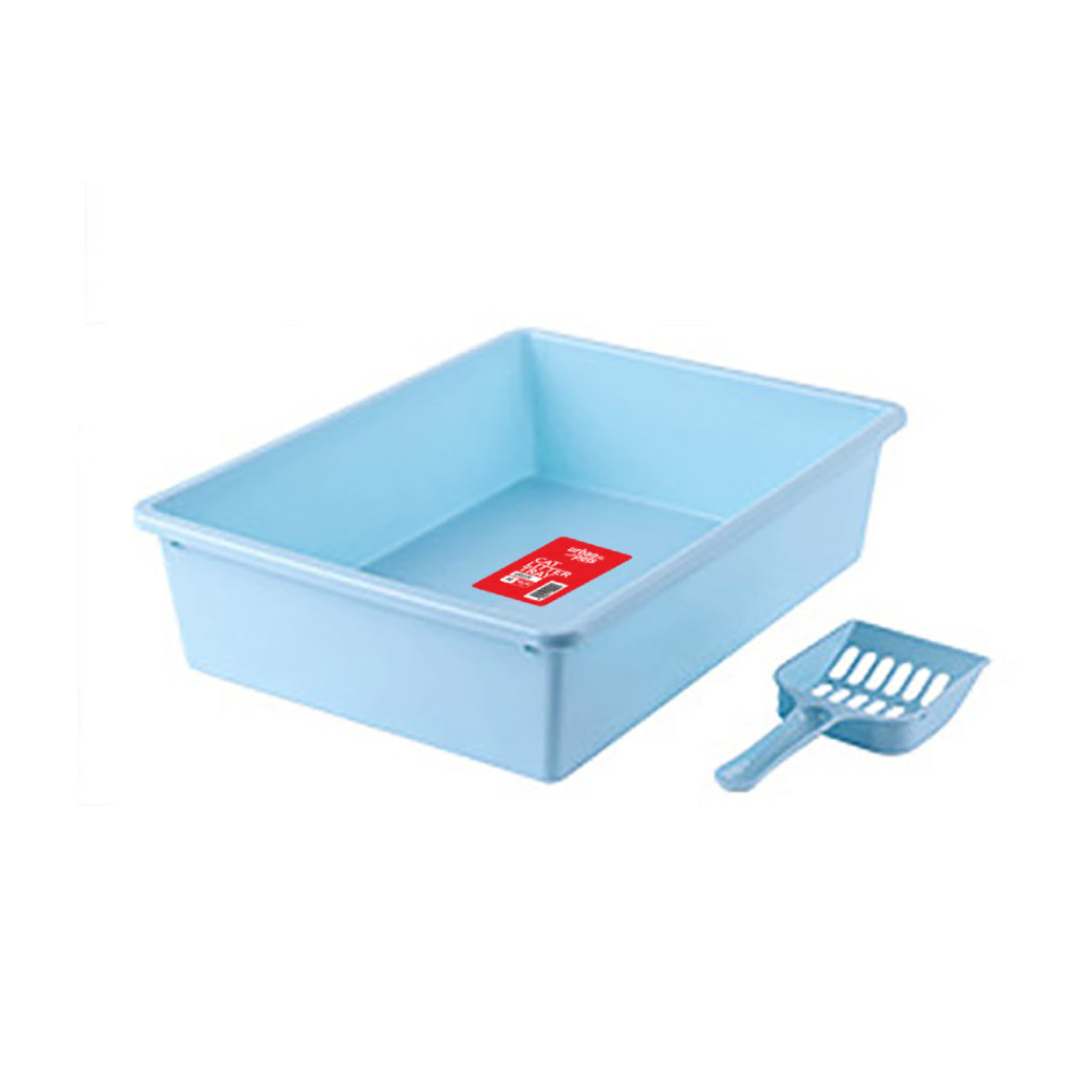 Cat Litter Tray With Scoop For Kitten Blue