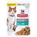 Hills Sterilised Adult Cat Wet Food With Trout 85G X 12 Pouches