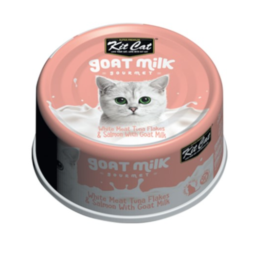 Kit Cat White Meat Tuna Flakes & Salmon with Goat Milk 70g
