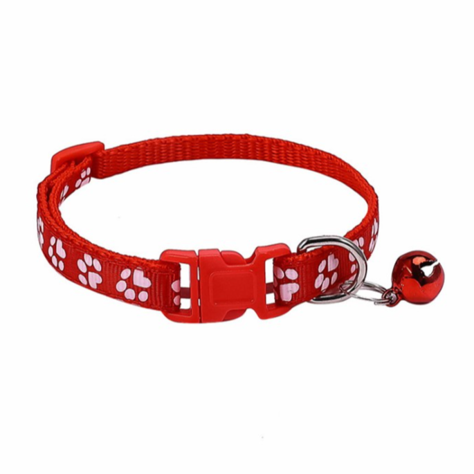 Cat Collar Size Adjustable with Bell (Red)