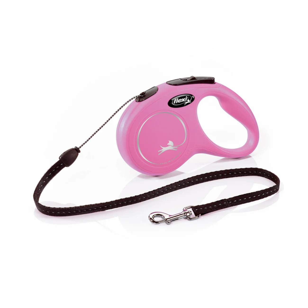 Flexi Retractable New Classic Cord Lead Pink, Medium, 5m