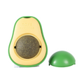 Cat Licking Toy Natural Catnip Ball Cat Toy Wall Stickup Avocado Style