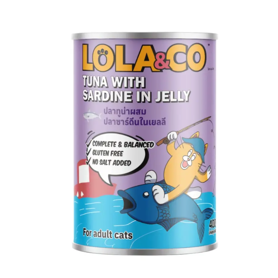 Lola & Co Cat Canned Food Tuna with Sardine in Jelly 400g