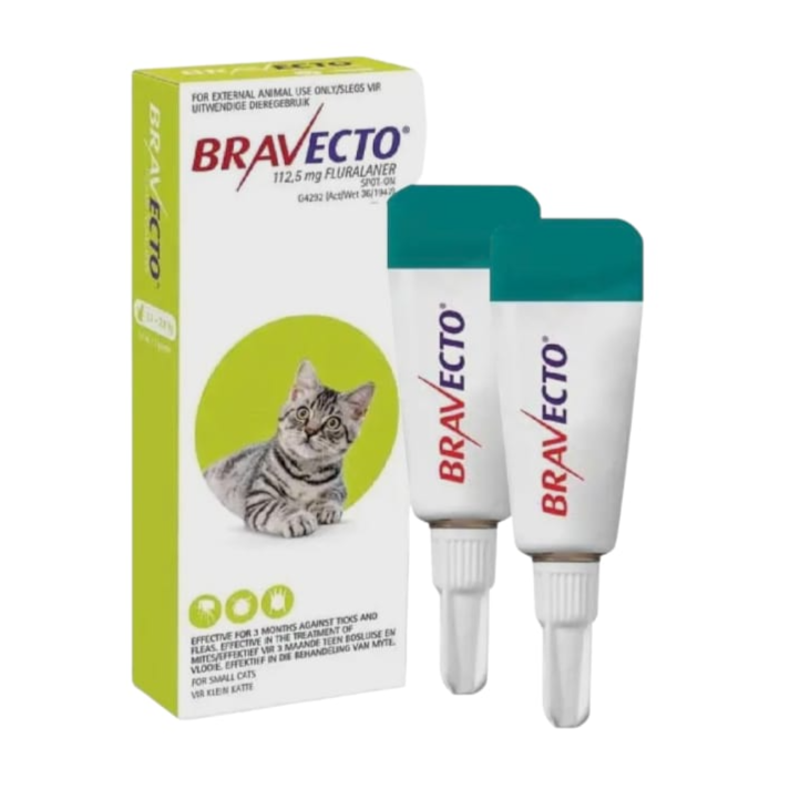 Bravecto PLUS for Small Cats 112.5mg (1.2-2.8kg)