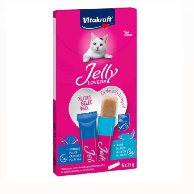 Vitakraft Jelly Lovers salmon and Plaice 15g (6Stick)