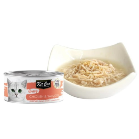 Kit Cat Gravy Canned Food (Chicken & Salmon) 70g