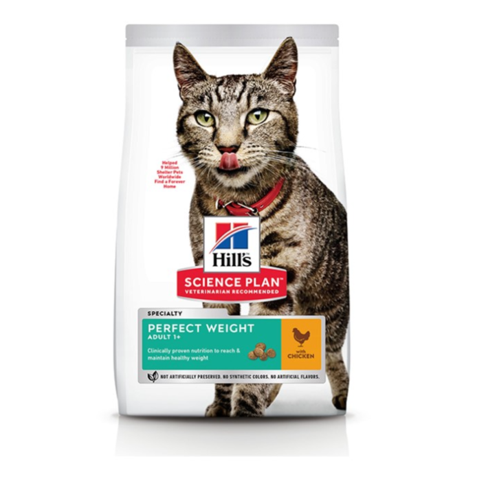 Hills Perfect Weight Adult Cat Food With Chicken 2.5kg