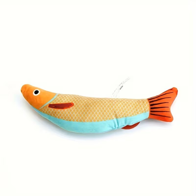 Catnip Crinkle Fish Toy (Yellow)
