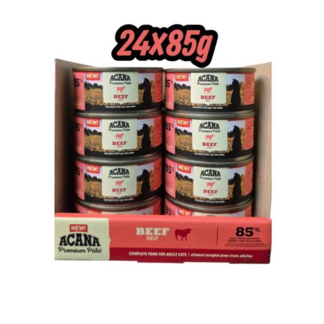 ACANA Premium Paté Beef for Adult Cats (24x85g)