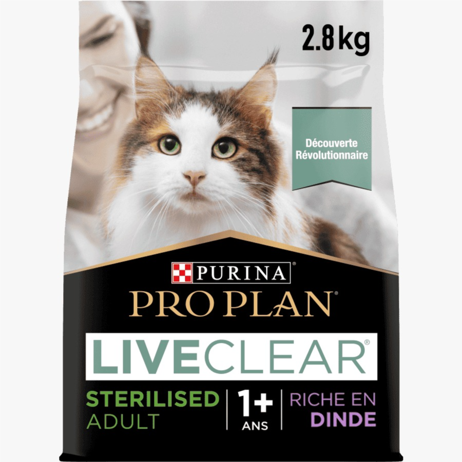 Purina Pro Plan LiveClear Turkey Sterilised Adult Cat Food, 2.8kg