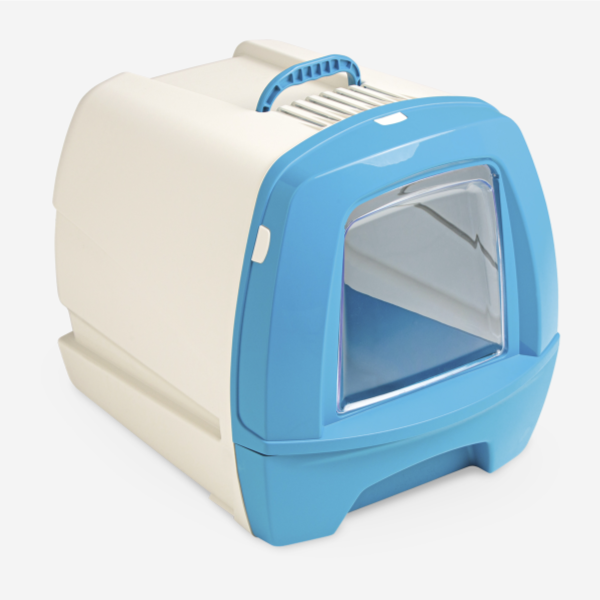 80's Cat Litter Box with Drawer Blue 50 x 40 x 42 cm