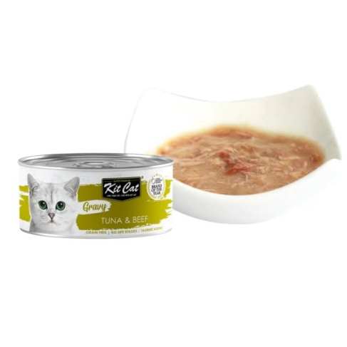 Kit Cat Gravy Canned Food Tuna And Beef