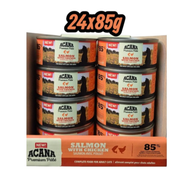 ACANA Premium Paté Salmon with Chicken for Adult Cats (24x85g)