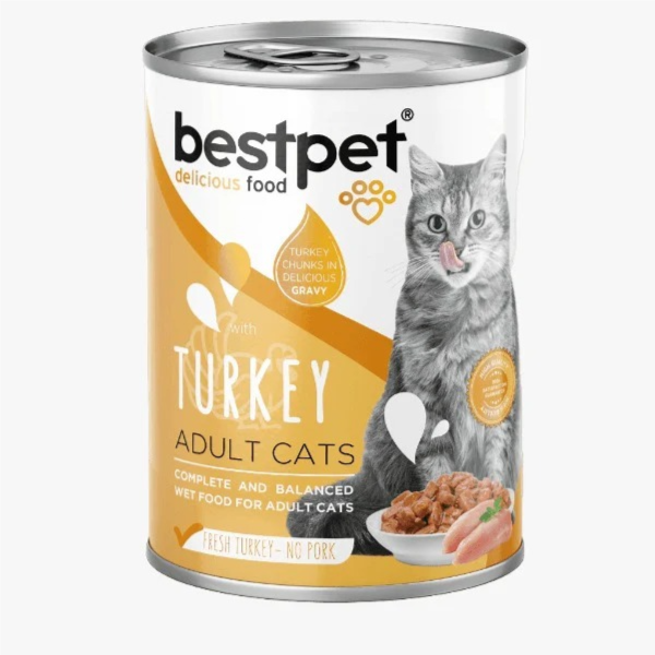 Bestpet Delicious Adult Cat Wet Food With Turkey 400g