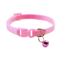 Cat Collar Size Adjustable with Bell (Light Pink)