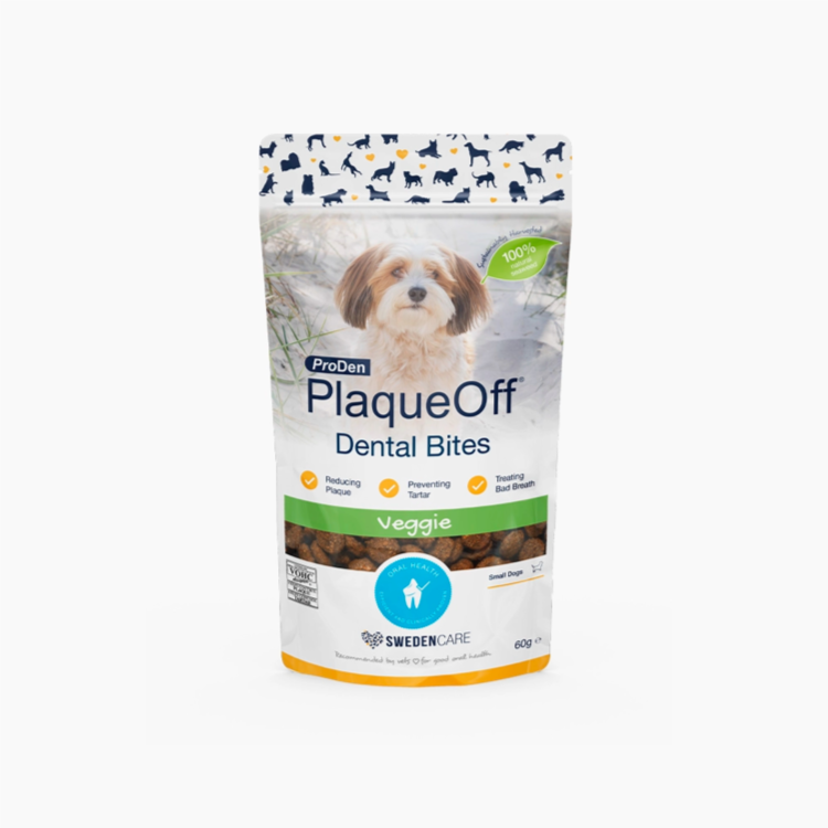 ProDen PlaqueOff Dental Bites For Small Dogs, Veggie Flavour 60 g