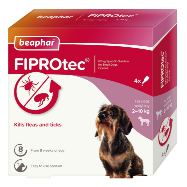 Fiprotec for Small Dog 2 to 10 Kg, 4 Pipettes