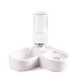Double Dog Cat Bowls - Pets Water and Food Bowl Set with Automatic Water Bottle