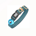 Dog Collars Airtag Reflective Nylon Medium (Light Blue)