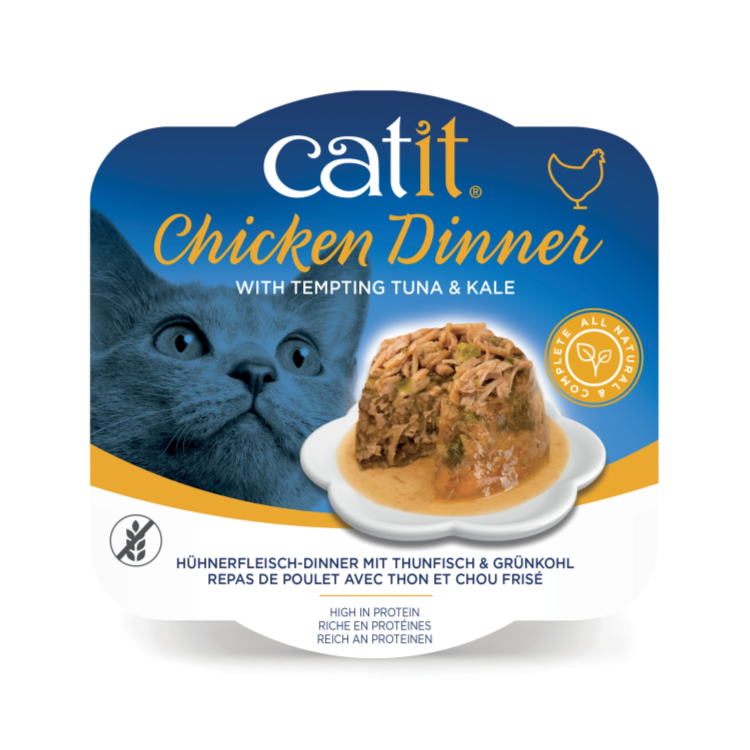 Catit Chicken Dinner, Tuna & Kale 80g x 6 pcs