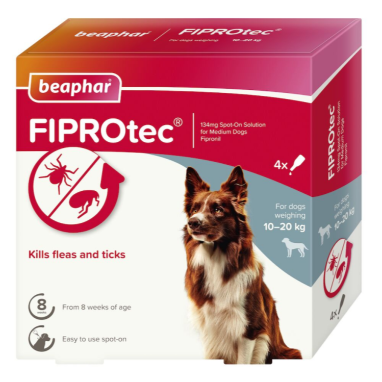 Fiprotec For Medium Dog 10 to 20 kg, 4 Pipettes