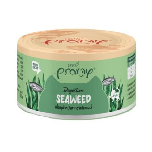 Pramy Tuna Topping Digestion Seaweed In Jelly Cat Wet Food, 80g