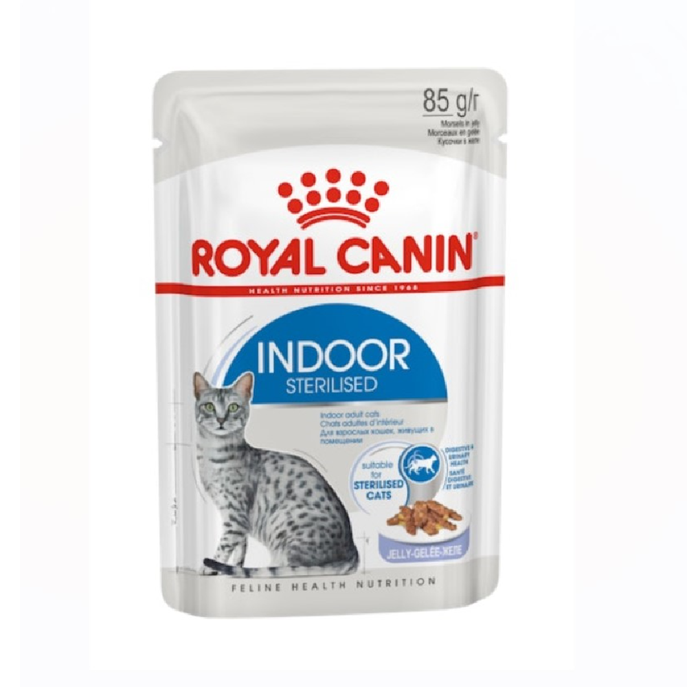 Royal Canin Indoor Sterilised Jelly Cat Wet Food 85g Pouch