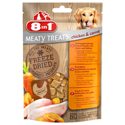 8in1 Meaty Treats Freeze Dried Chicken & Carrots 50 g