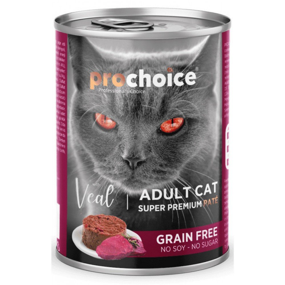 Prochoice Adult Cat Veal Pate 400g