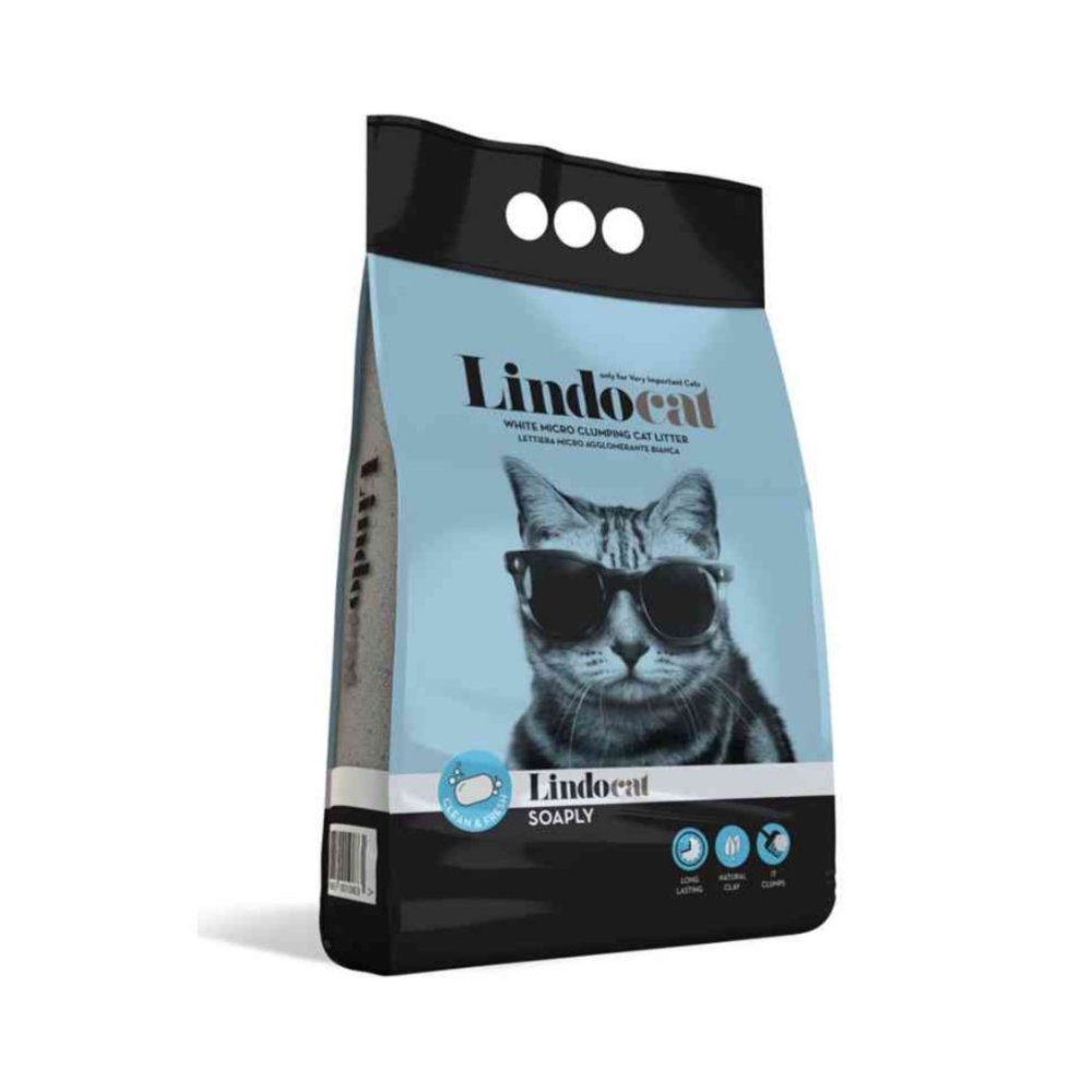Lindocat Soaply White Bentonite Micro Clumping Cat Litter 5L