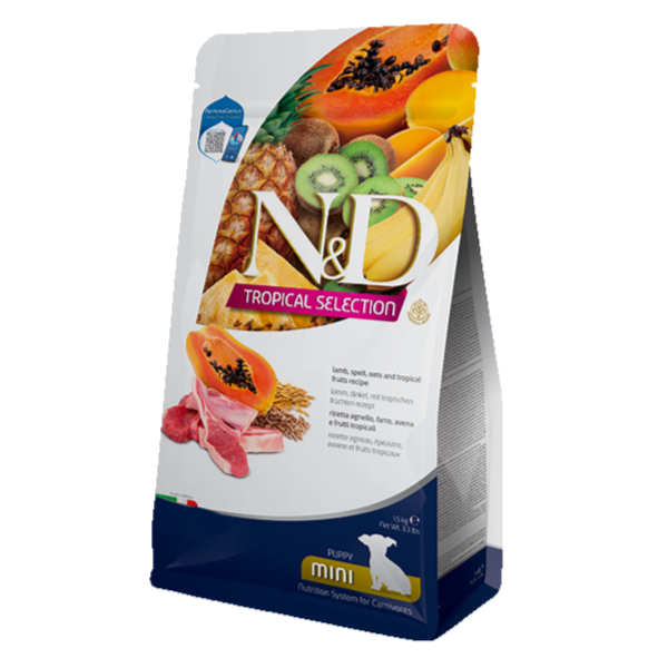 Farmina N&D Tropical Mini Puppy Dry Food With Lamb 1.5 kg