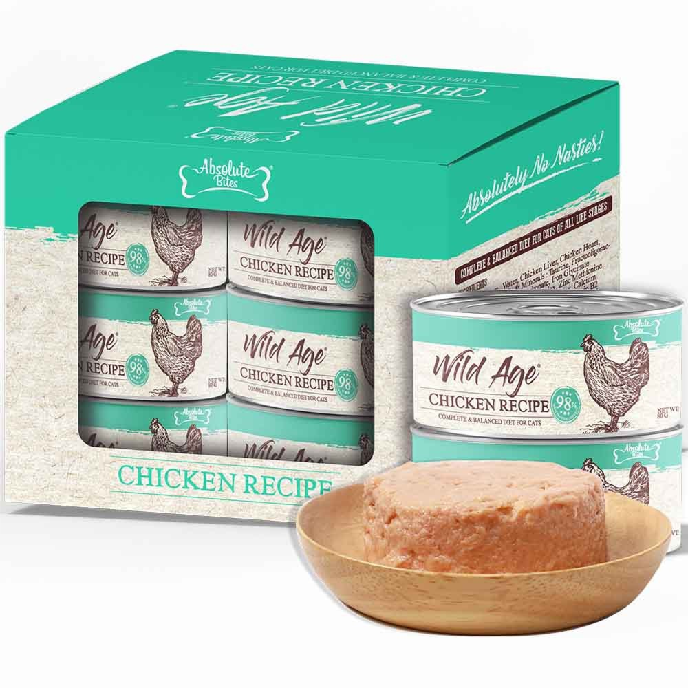 Absolute Bites Wild Age Complete Wet Diet - Chicken 6x 80g