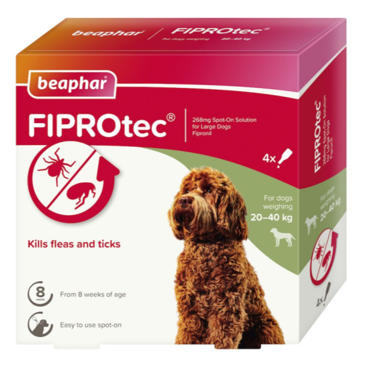 Fiprotec For Large Dog 20 to 40 Kg, 4 Pipettes