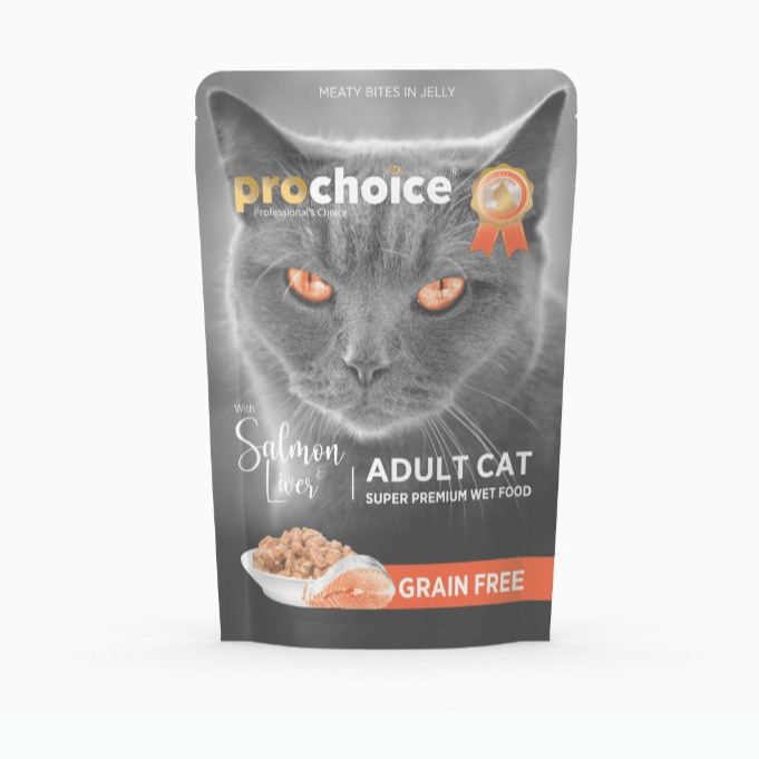 Prochoice Salmon and Liver Chunks in Jelly 85g