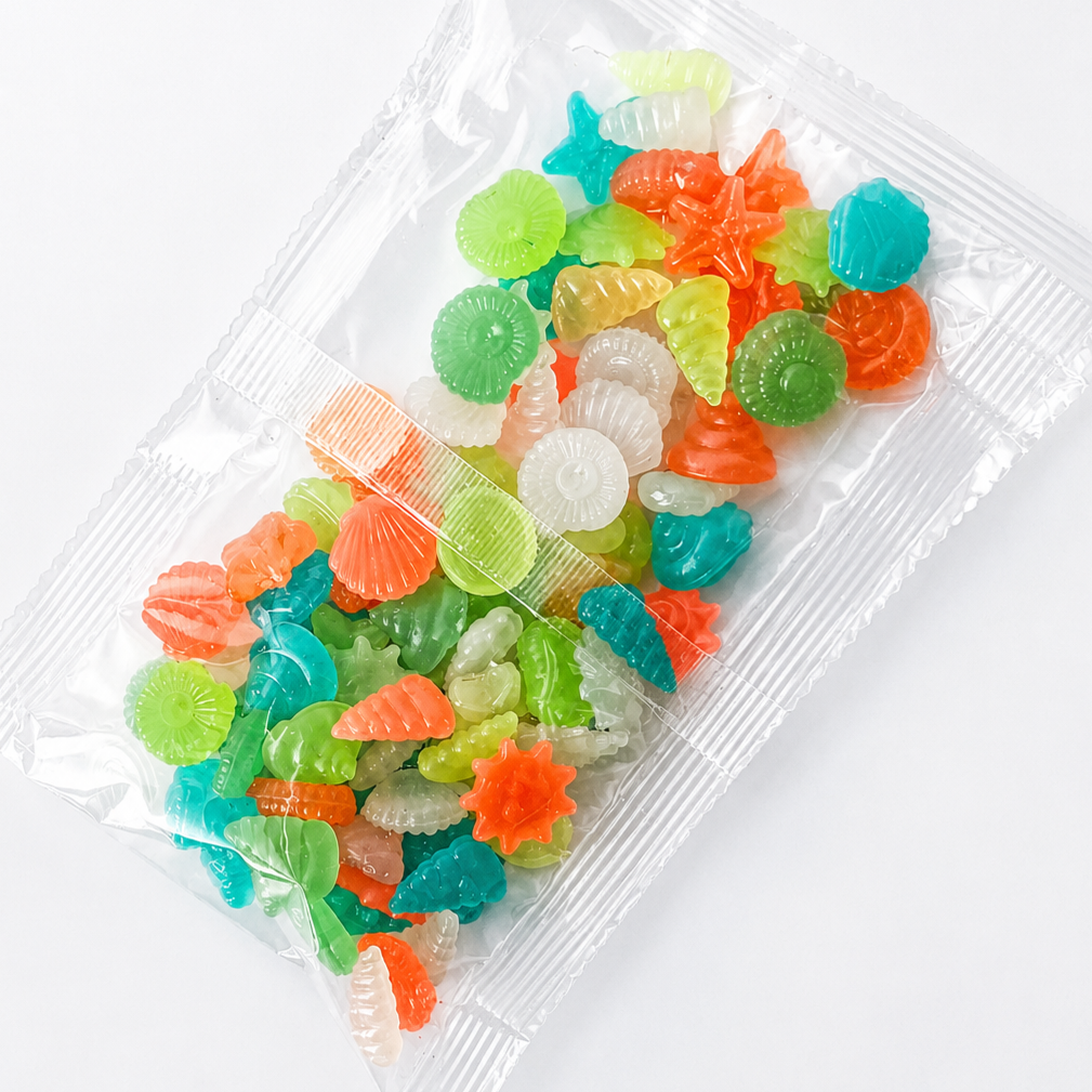 Glow In The Dark Resin Aquarium Luminous Stones, 100pcs