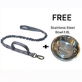 Heavy Duty Dog Leash with 2 Padded Handles Adjustable Dog Leash Gray
