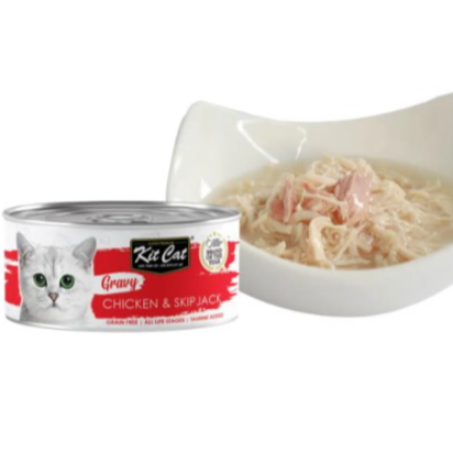 Kit Cat Gravy Canned Food Chicken And Skipjack