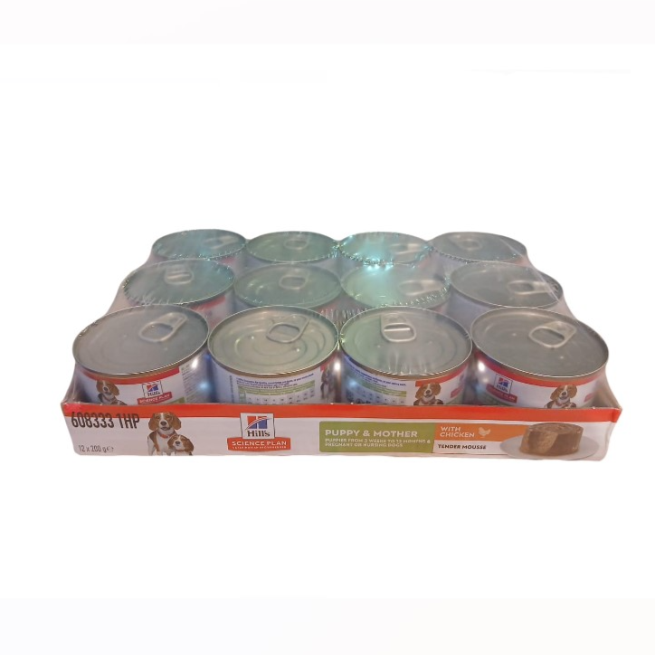 Hills Puppy & Mother Mousse With Chicken Dog Wet Food 200g x 12 Can