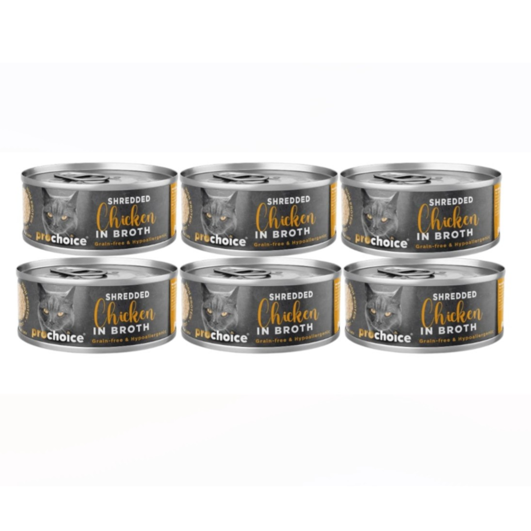 Prochoice Shredded Fresh Chicken in Broth 70g (6cans)