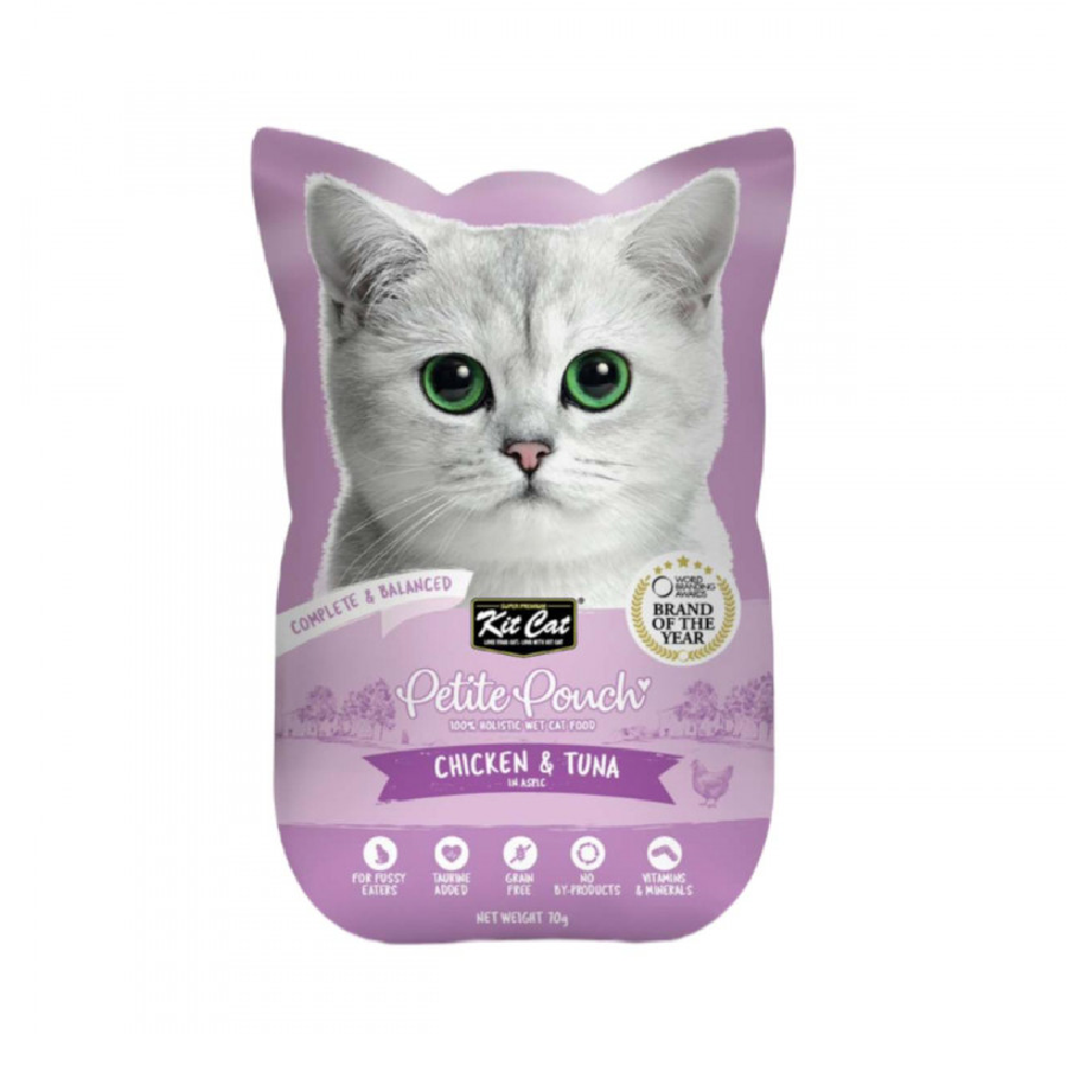 Kit Cat Petite Chicken & Tuna Pouch Cat Wet Food 70g