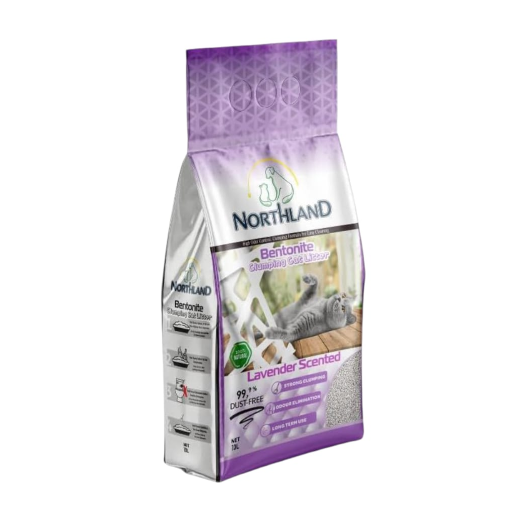 Northland Lavender Scented Clumping Bentonite Cat Litter 10L