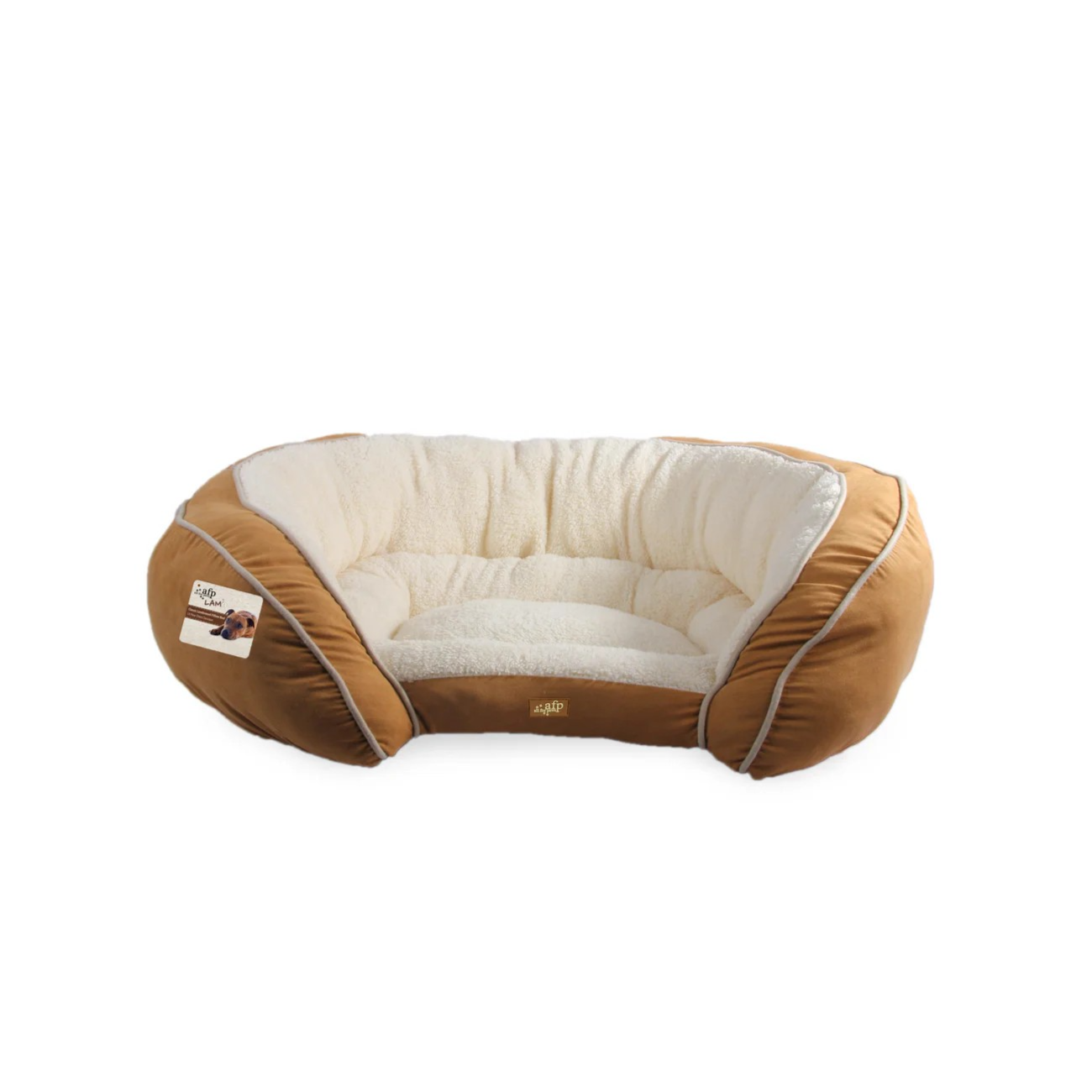 Luxury Lounge Dog Bed Tan, Large