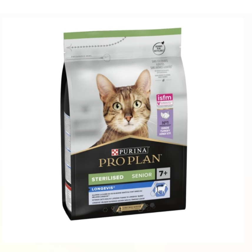 Purina Pro Plan Senior 7+ Longevis Dry Cat Food with turkey 1.5kg