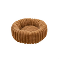 Plush Doughnut Bed for Cats and Dogs (Brown)